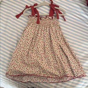 Edgehill Collection Red and White Kids Casual Dress